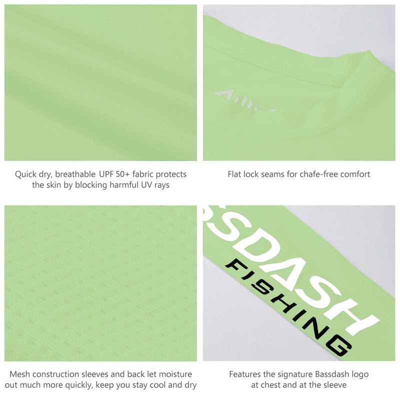 BASSDASH Fishing T Shirts for Men UV Sun Protection UPF 50+ Long Sleeve Tee T-Shirt - Image 4